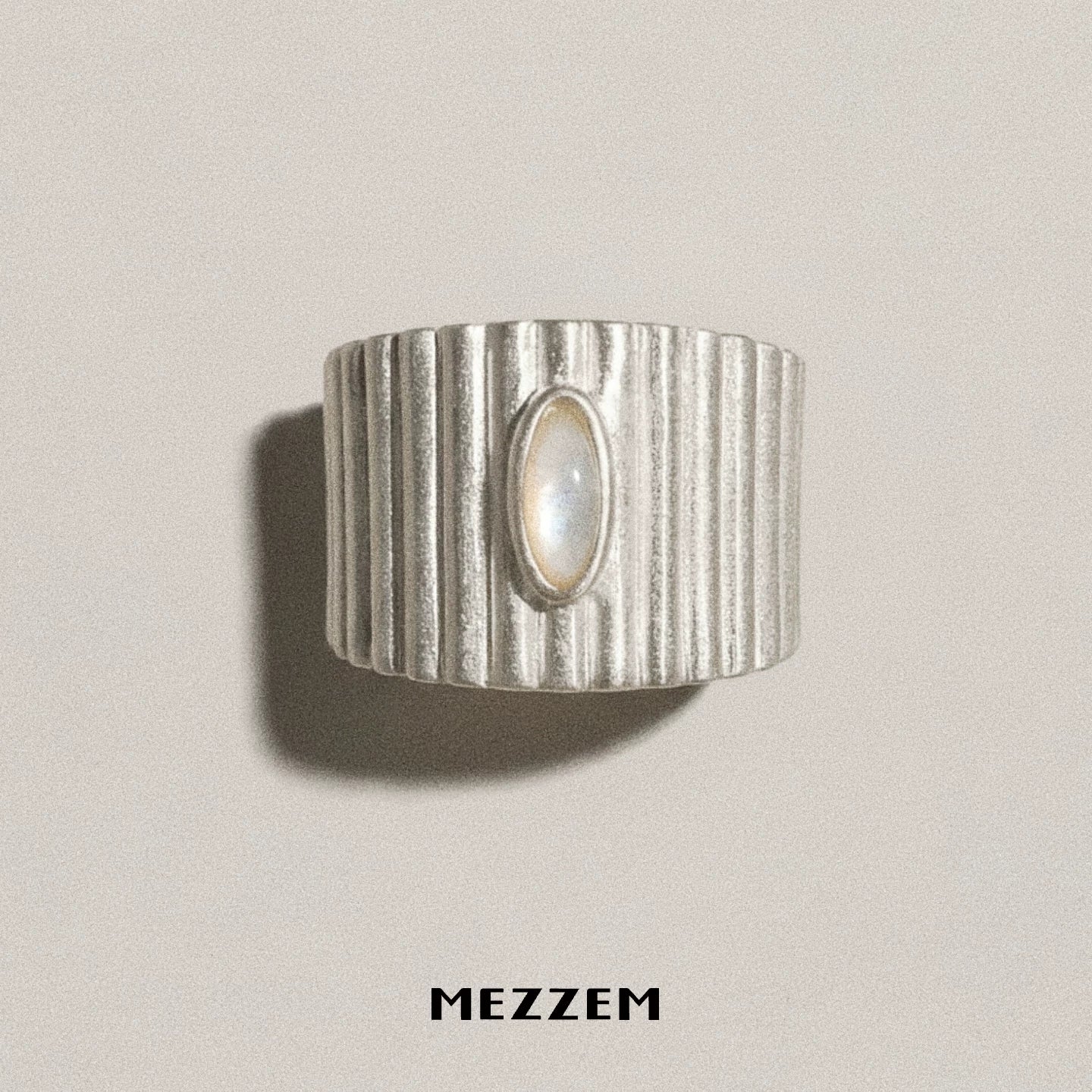 Striped Agate Wide Ring