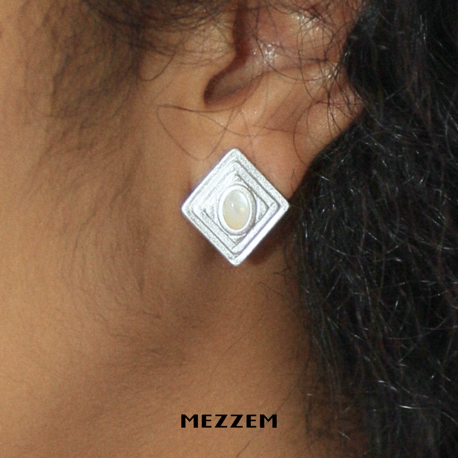 Faceted Stone Earrings