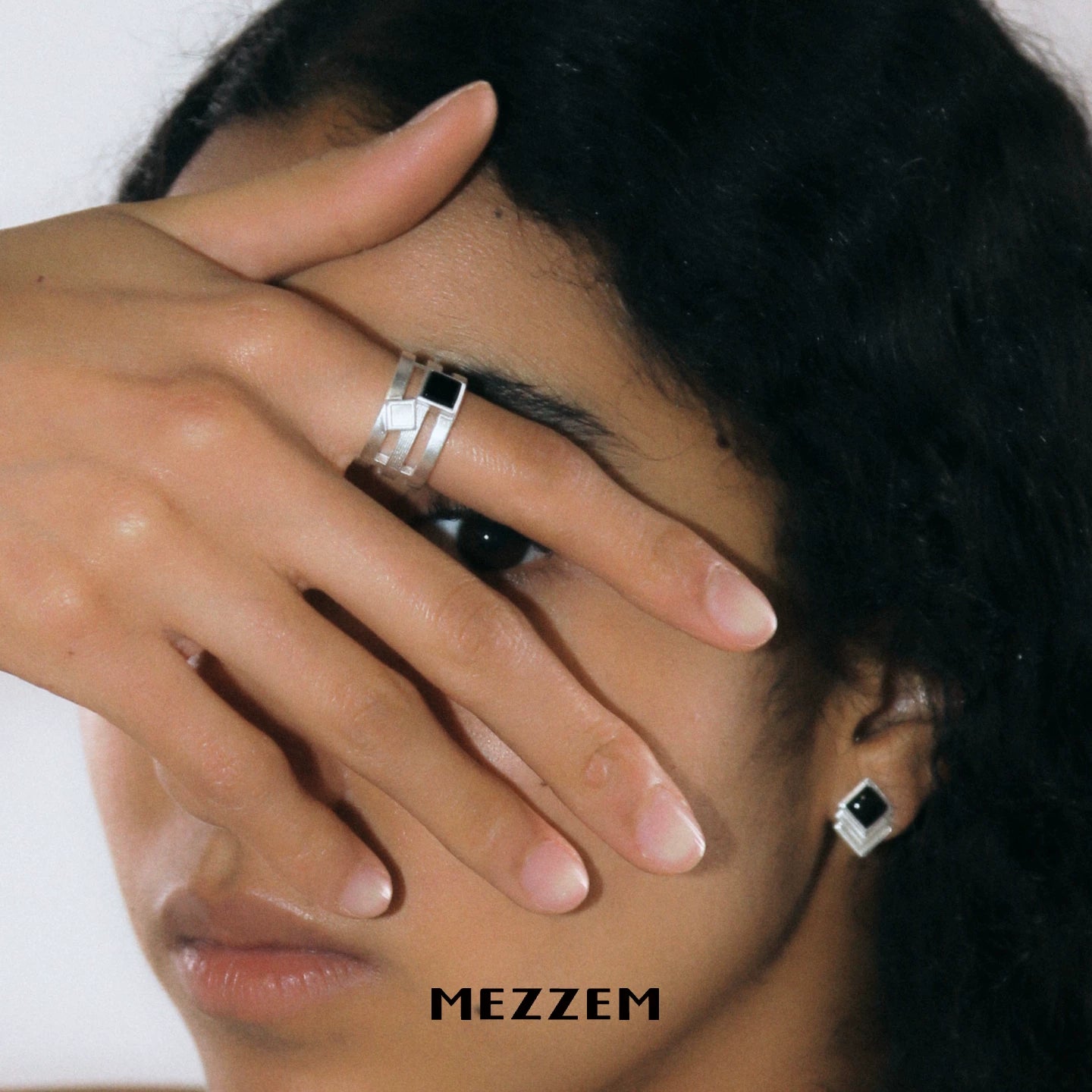 Square Stone Wide Ring