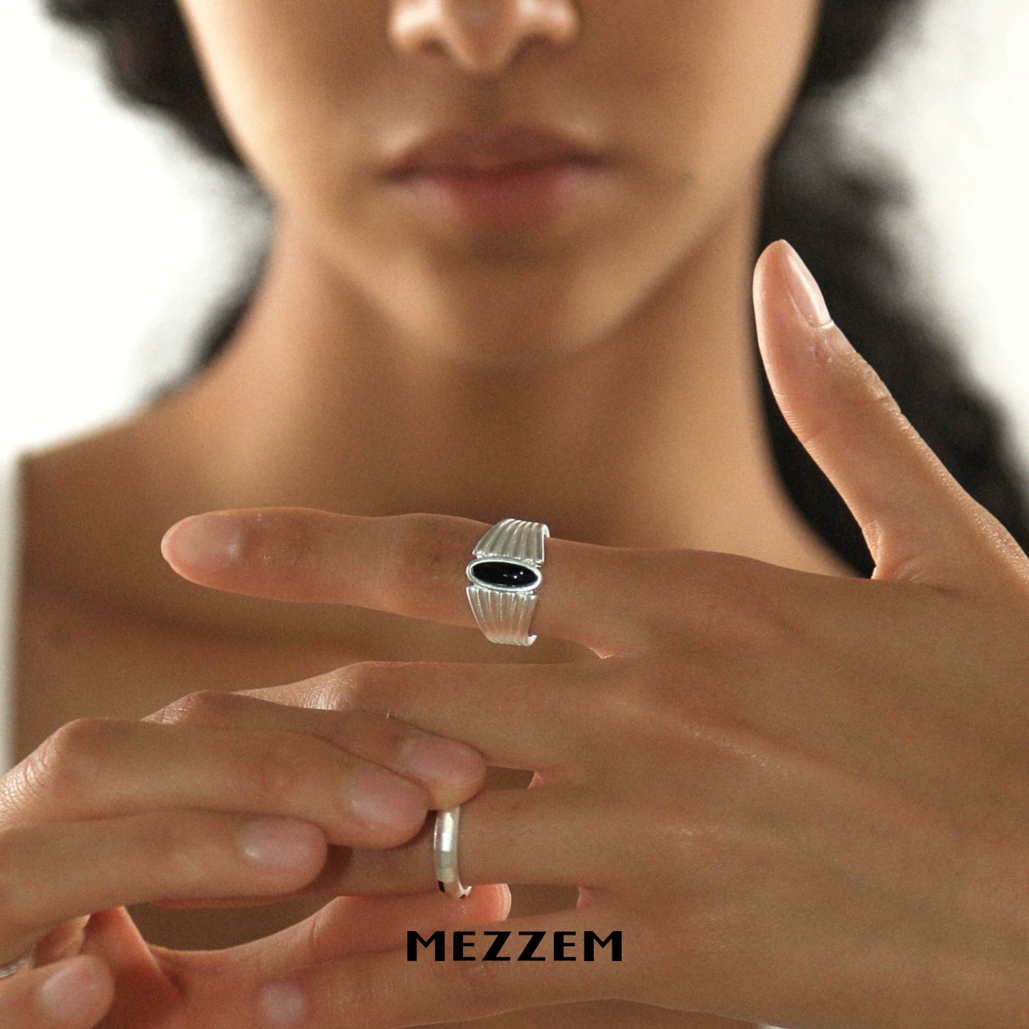 Onyx Open Ring